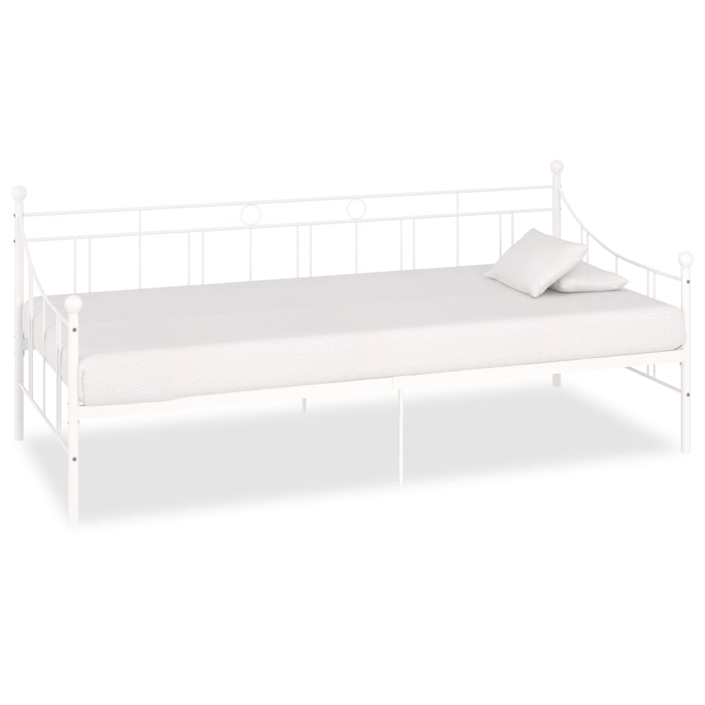 Slaapbank metaal wit 90x200 cm is nu te koop bij PeponiXL, paradijselijk wonen!
