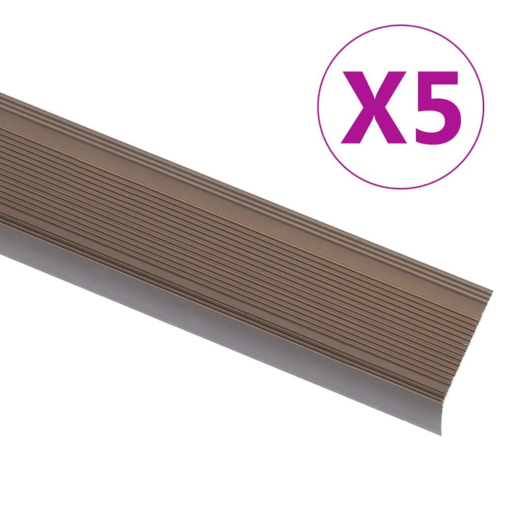 Trapneuzen L-vormig 5 st 100 cm aluminium bruin is nu te koop bij PeponiXL, paradijselijk wonen!