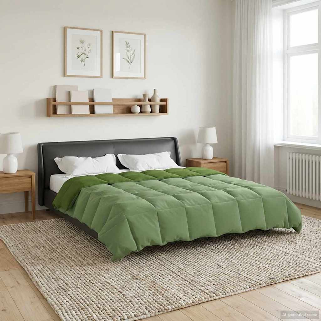 Winter Dekbed Gekwilt Groen 220 x 240 cm Microfiber is nu te koop bij PeponiXL, paradijselijk wonen!