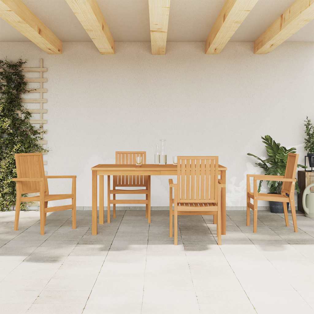 5-delige Tuinset massief teakhout is nu te koop bij PeponiXL, paradijselijk wonen!