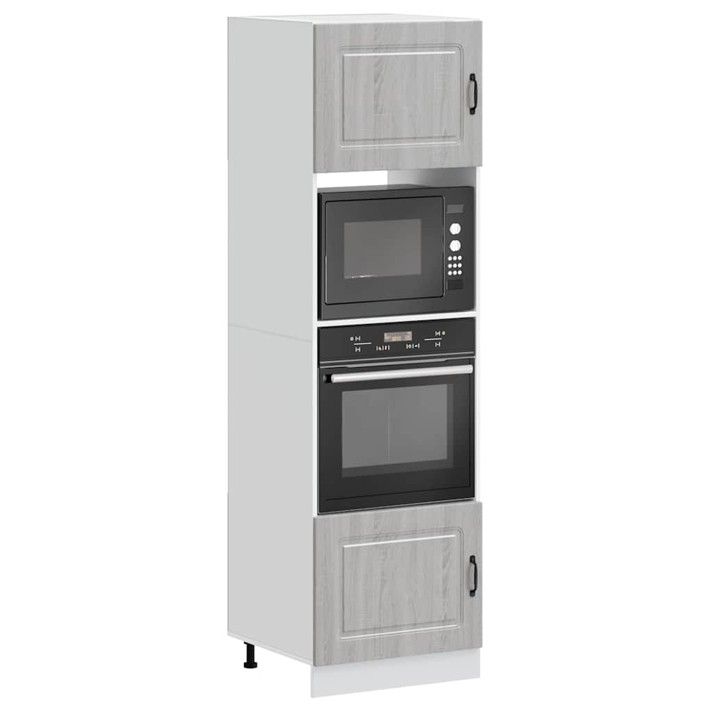 Ovenkasten 2 st Kalmar bewerkt hout grijs sonoma eikenkleurig is nu te koop bij PeponiXL, paradijselijk wonen!