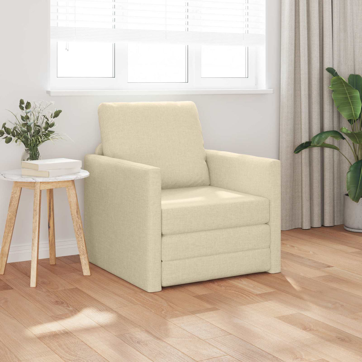 Slaapbank Crème 74 x 77 x 81 cm Stof is nu te koop bij PeponiXL, paradijselijk wonen!
