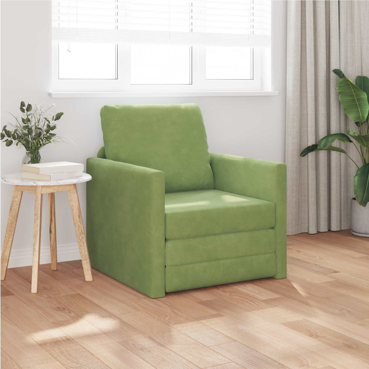 Slaapbank Lichtgroen 74 x 77 x 81 cm Fluweel is nu te koop bij PeponiXL, paradijselijk wonen!