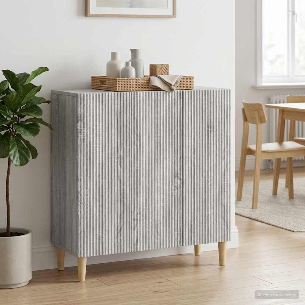 Dressoir Grijs sonoma 89 x 34,5 x 80 cm Bewerkt hout is nu te koop bij PeponiXL, paradijselijk wonen!