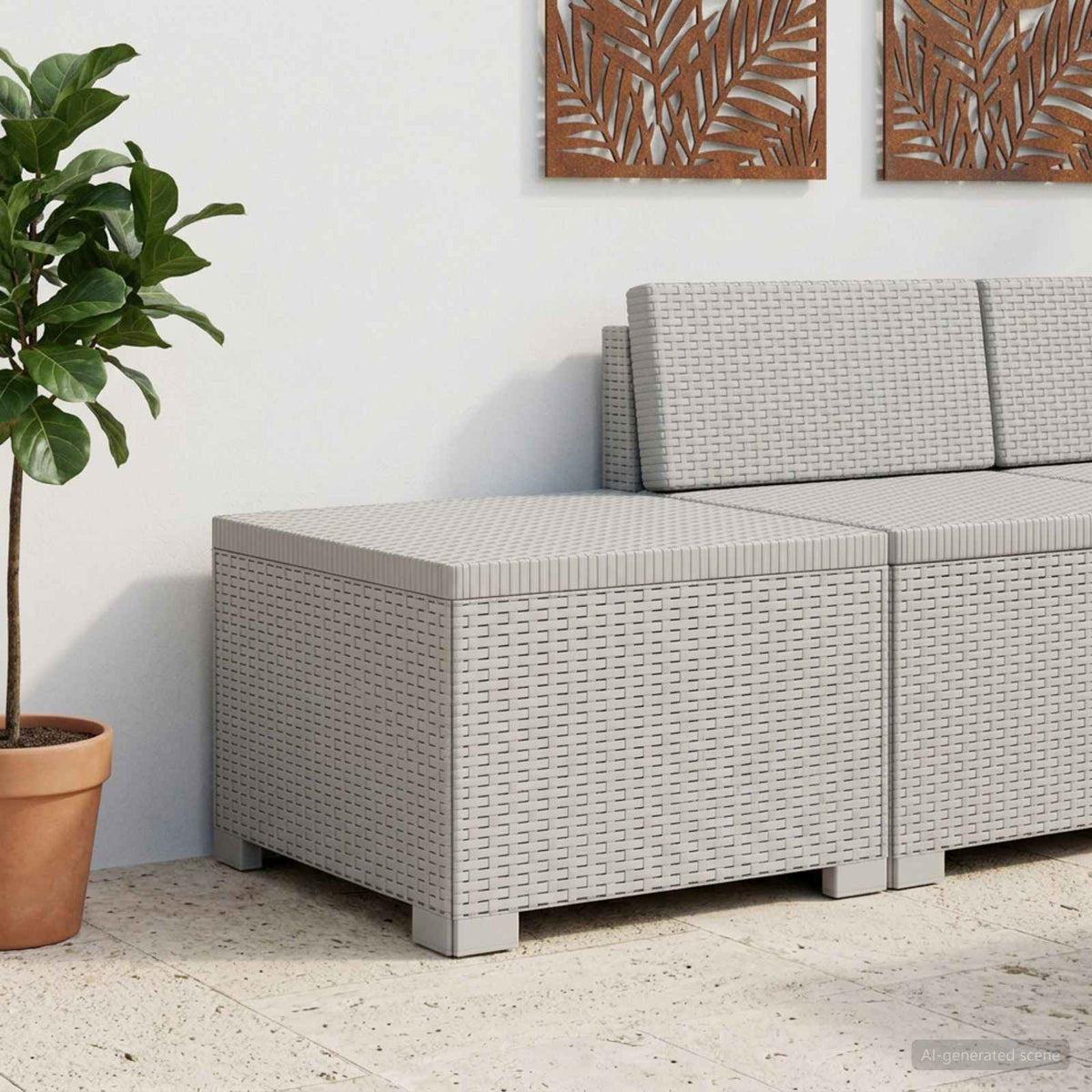 Eénpersoons Tuinbank Rattan Look PP Wit is nu te koop bij PeponiXL, paradijselijk wonen!