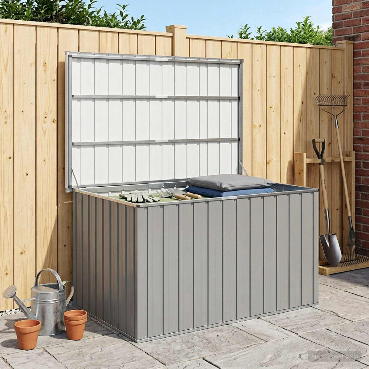 Tuinbox 149x99x93 cm grijs is nu te koop bij PeponiXL, paradijselijk wonen!