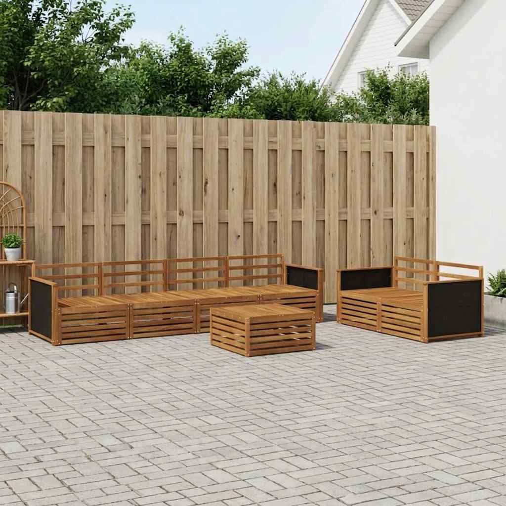 Buiten bankenset 7 pcs Naturel Massief Acaciahout is nu te koop bij PeponiXL, paradijselijk wonen!