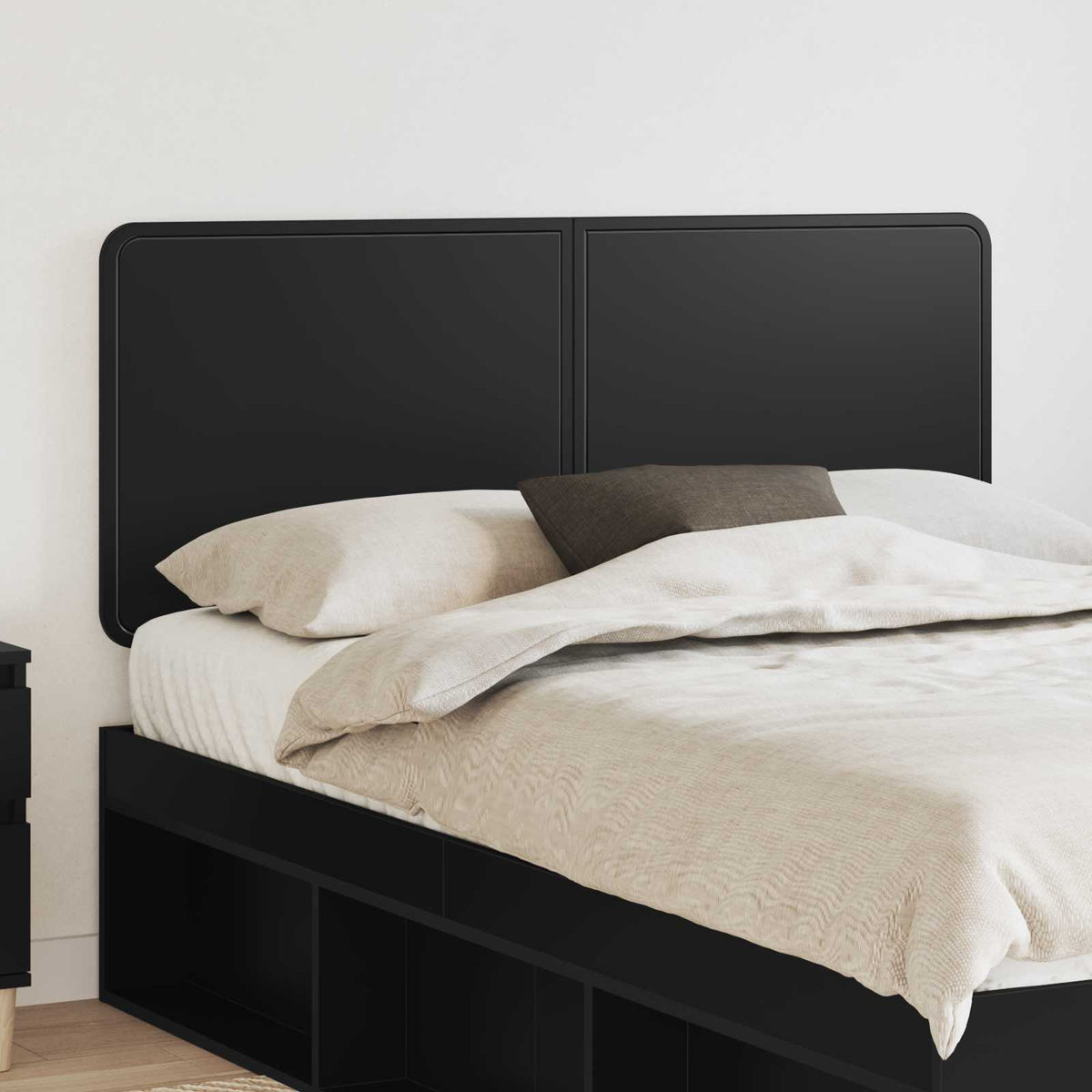 Hoofdbord Zwart Eiken Bewerkt hout is nu te koop bij PeponiXL, paradijselijk wonen!