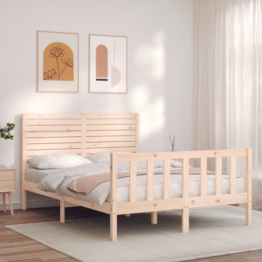 Bedframe zonder matras massief grenenhout 140x200 cm is nu te koop bij PeponiXL, paradijselijk wonen!