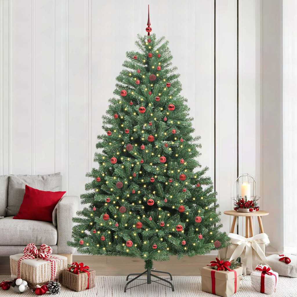 Kunstmatige Inklapbare Kerstboom Groen 240 cm PVC en Metaal is nu te koop bij PeponiXL, paradijselijk wonen!
