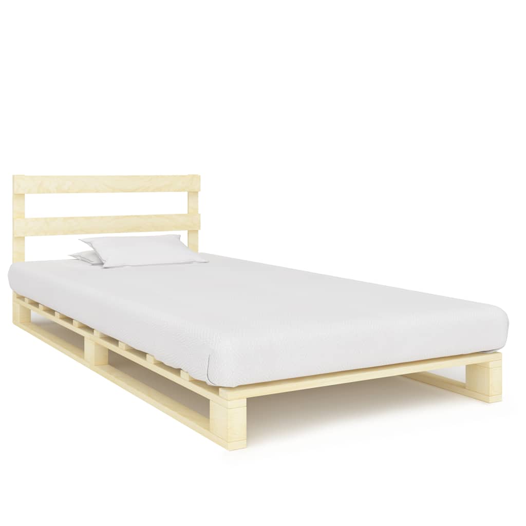 Bedframe pallet massief grenenhout 90x200 cm is nu te koop bij PeponiXL, paradijselijk wonen!