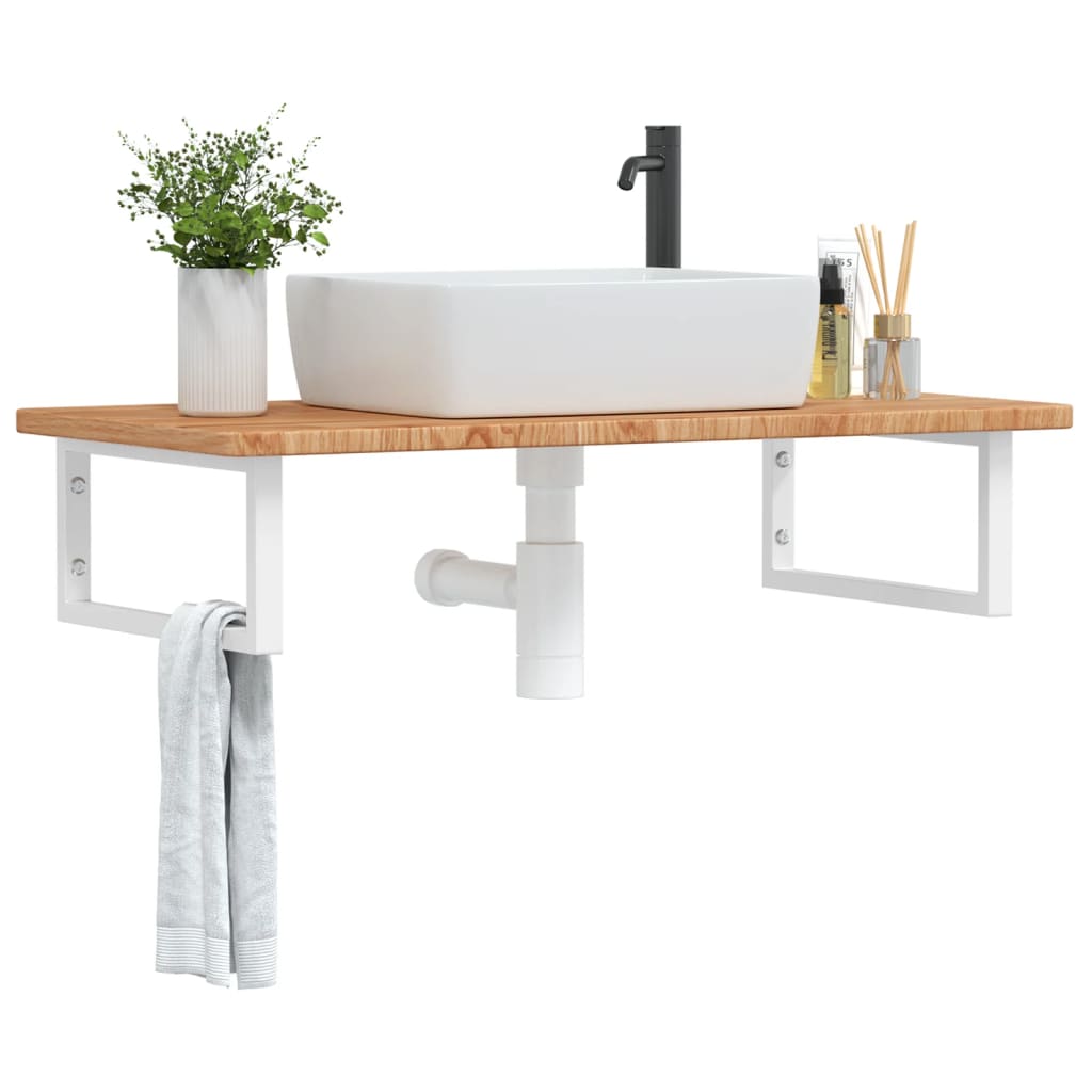 Badkamer wandschap staal en massief eikenhout is nu te koop bij PeponiXL, paradijselijk wonen!
