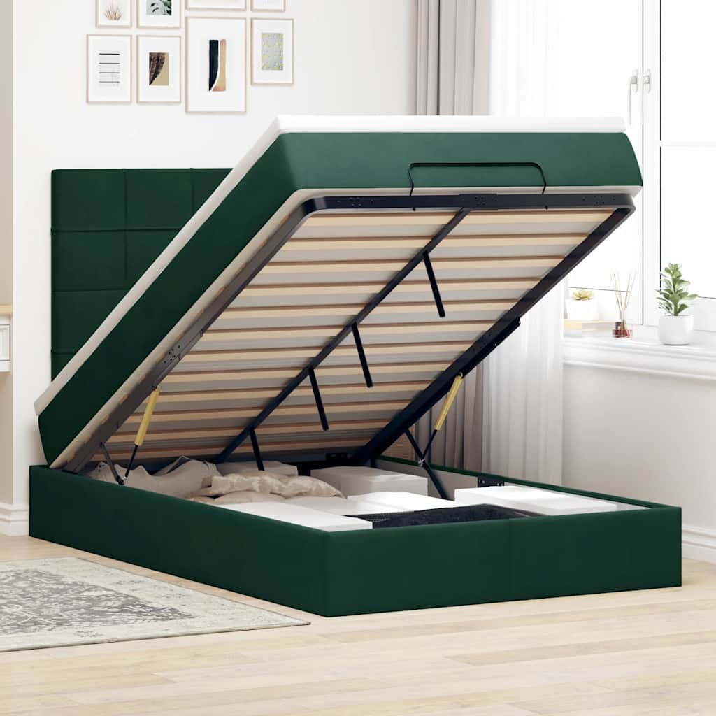 Ottoman bed met matrassen en LED's 120x200cm fluweel is nu te koop bij PeponiXL, paradijselijk wonen!