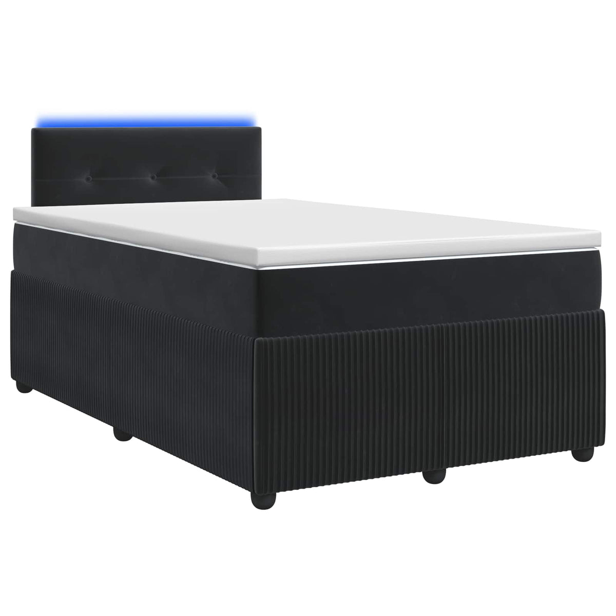 Boxspringbed met matras Zwart 120 x 190 cm Fluweel is nu te koop bij PeponiXL, paradijselijk wonen!