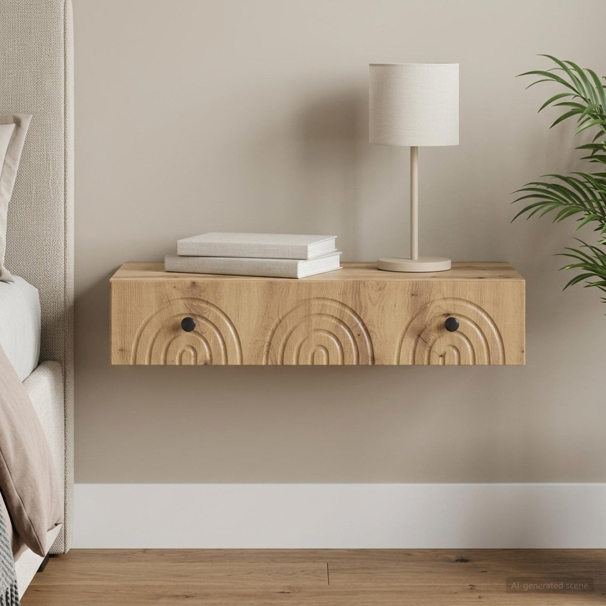Wandmontage Zijtafel Artisanaal eiken 87,5 x 34,5 x 17 cm is nu te koop bij PeponiXL, paradijselijk wonen!