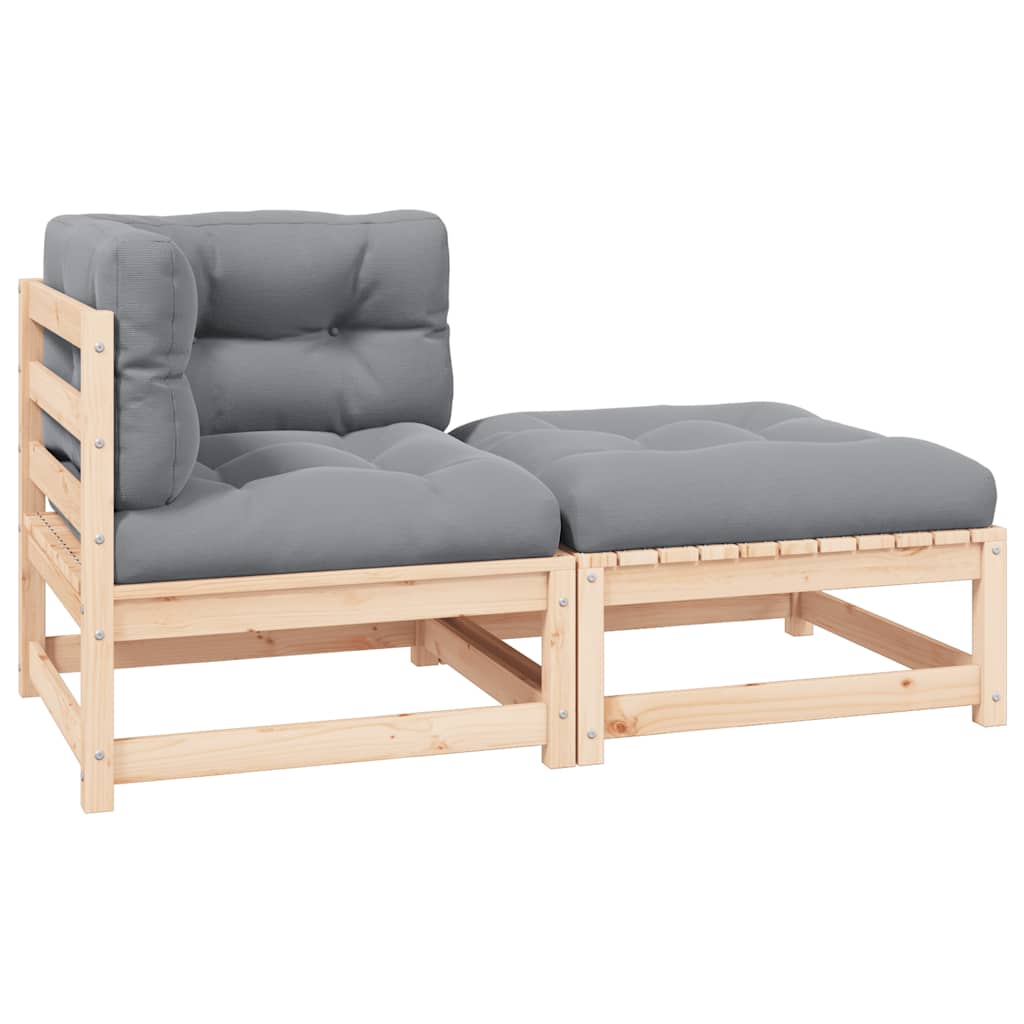 2-delige Loungeset met kussens massief grenenhout is nu te koop bij PeponiXL, paradijselijk wonen!