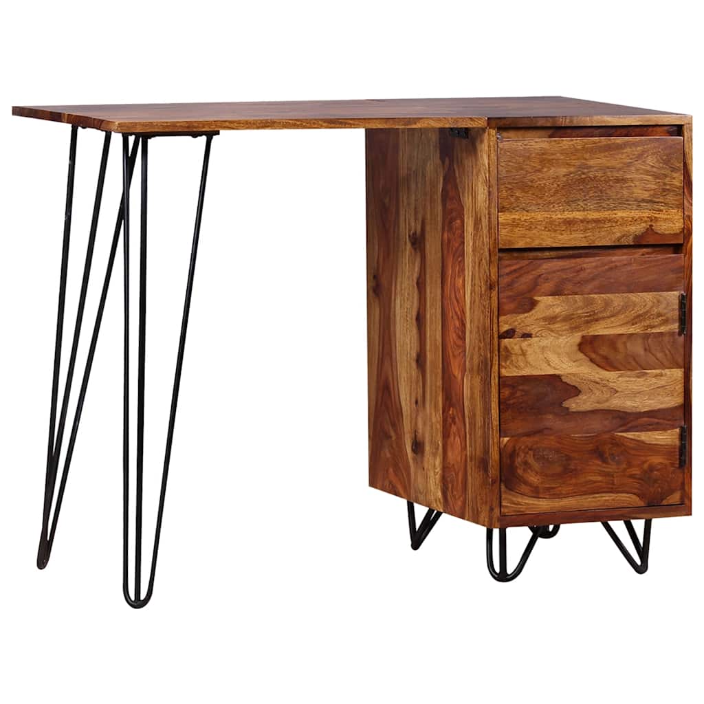 Schrijftafel met 1 lade en 1 kastje massief acaciahout is nu te koop bij PeponiXL, paradijselijk wonen!