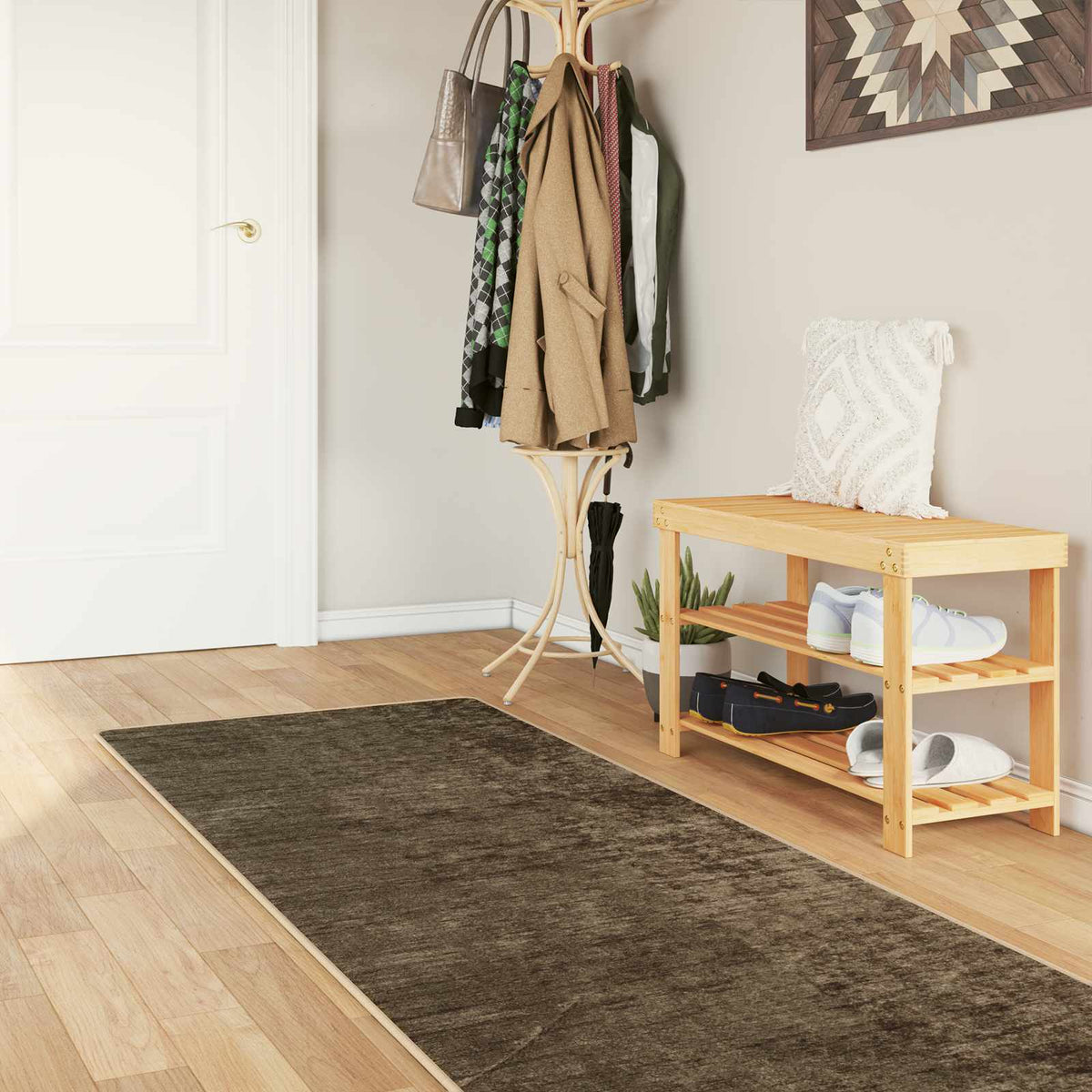 Vloerkleedloper MARSA Bosgroen 100 x 450 cm Polyester en PVC is nu te koop bij PeponiXL, paradijselijk wonen!