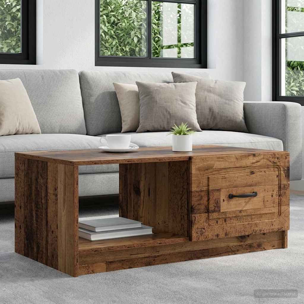 Salontafel Oud hout 90 x 50 x 37 cm Bewerkt hout is nu te koop bij PeponiXL, paradijselijk wonen!