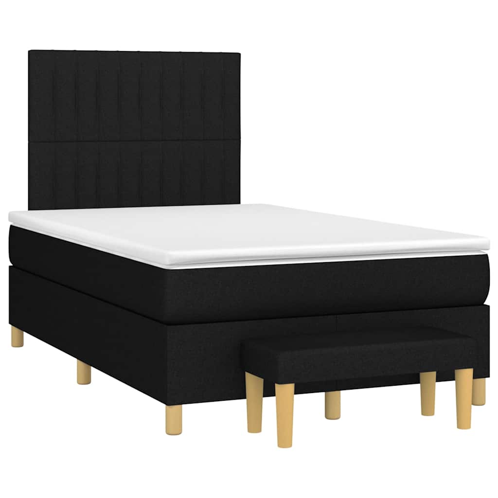 Boxspring met matras stof zwart 120x190 cm is nu te koop bij PeponiXL, paradijselijk wonen!