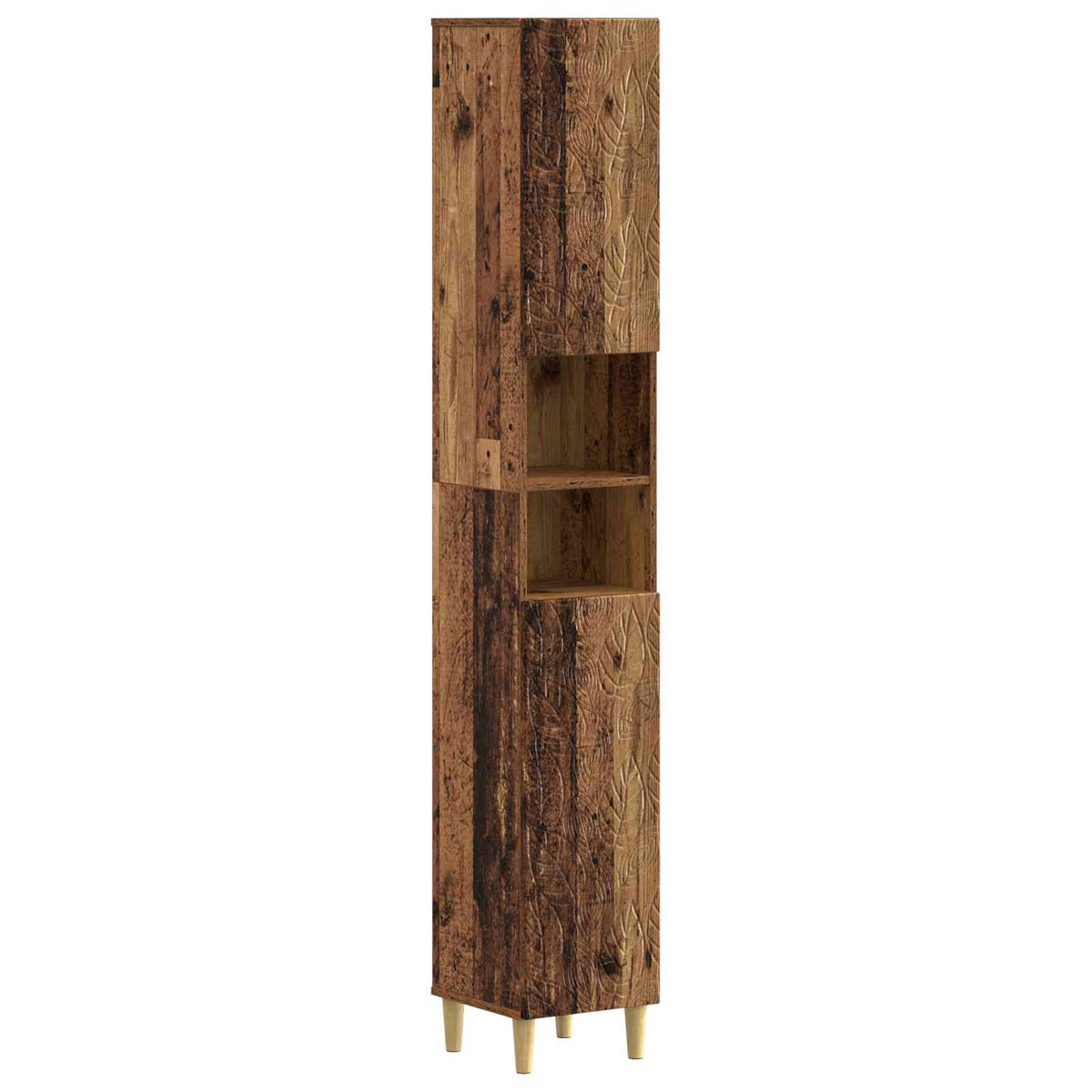 Badkamerkast met Open Plank DELFT Oud hout 30 x 31 x 190 cm is nu te koop bij PeponiXL, paradijselijk wonen!