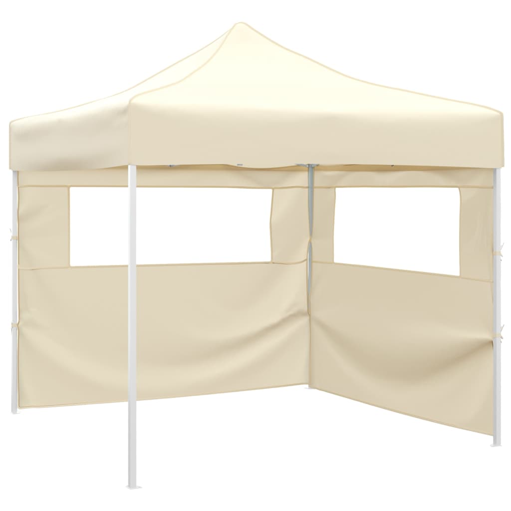 Vouwtent met 2 wanden 291x291x315 cm crème is nu te koop bij PeponiXL, paradijselijk wonen!