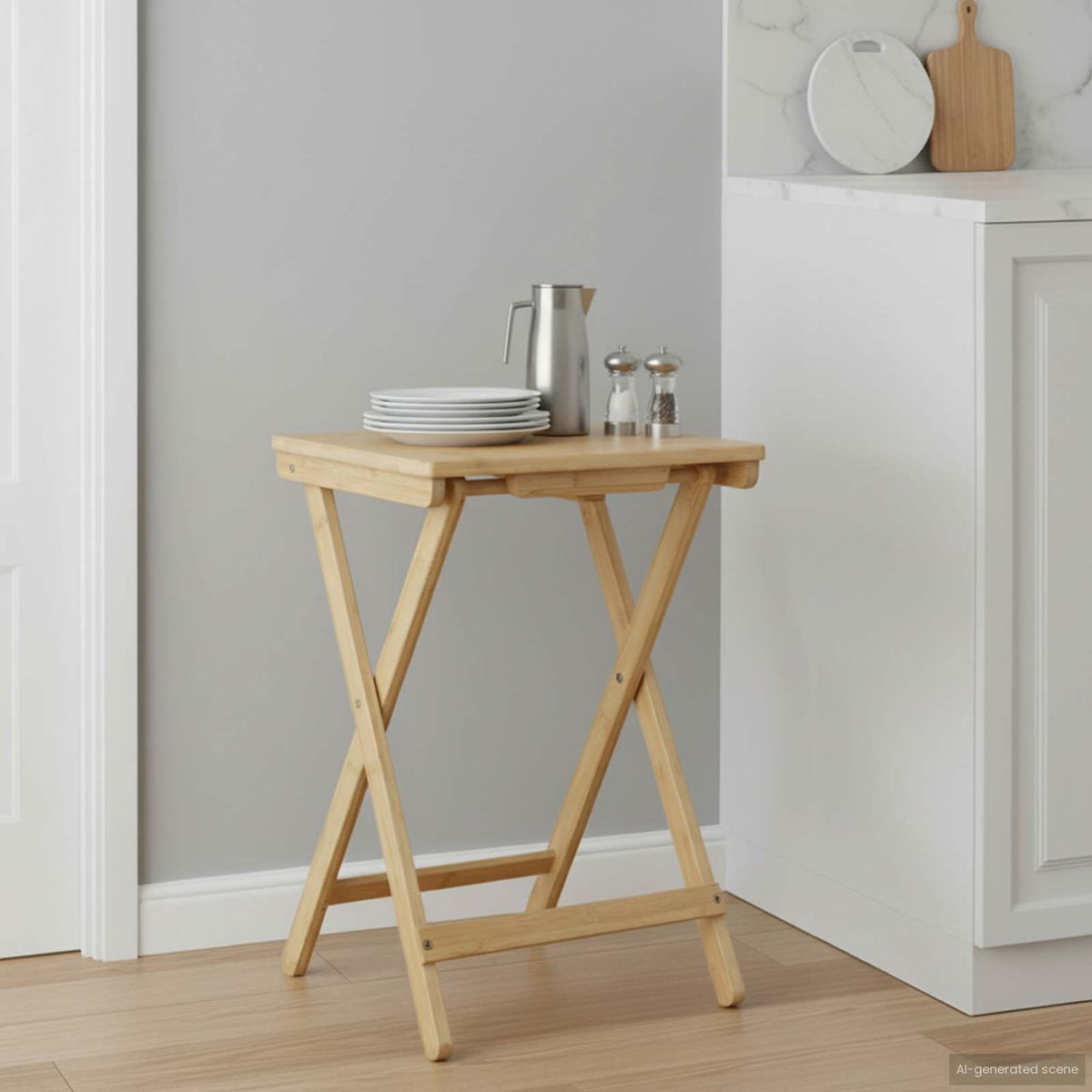 Keuken Tafel Naturel 40 x 30 x 53,5 cm Bamboe is nu te koop bij PeponiXL, paradijselijk wonen!