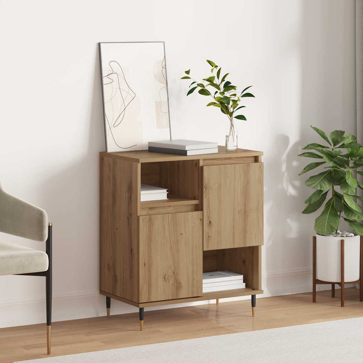 Dressoir Artisan Eiken 60 x 35 x 70 cm is nu te koop bij PeponiXL, paradijselijk wonen!