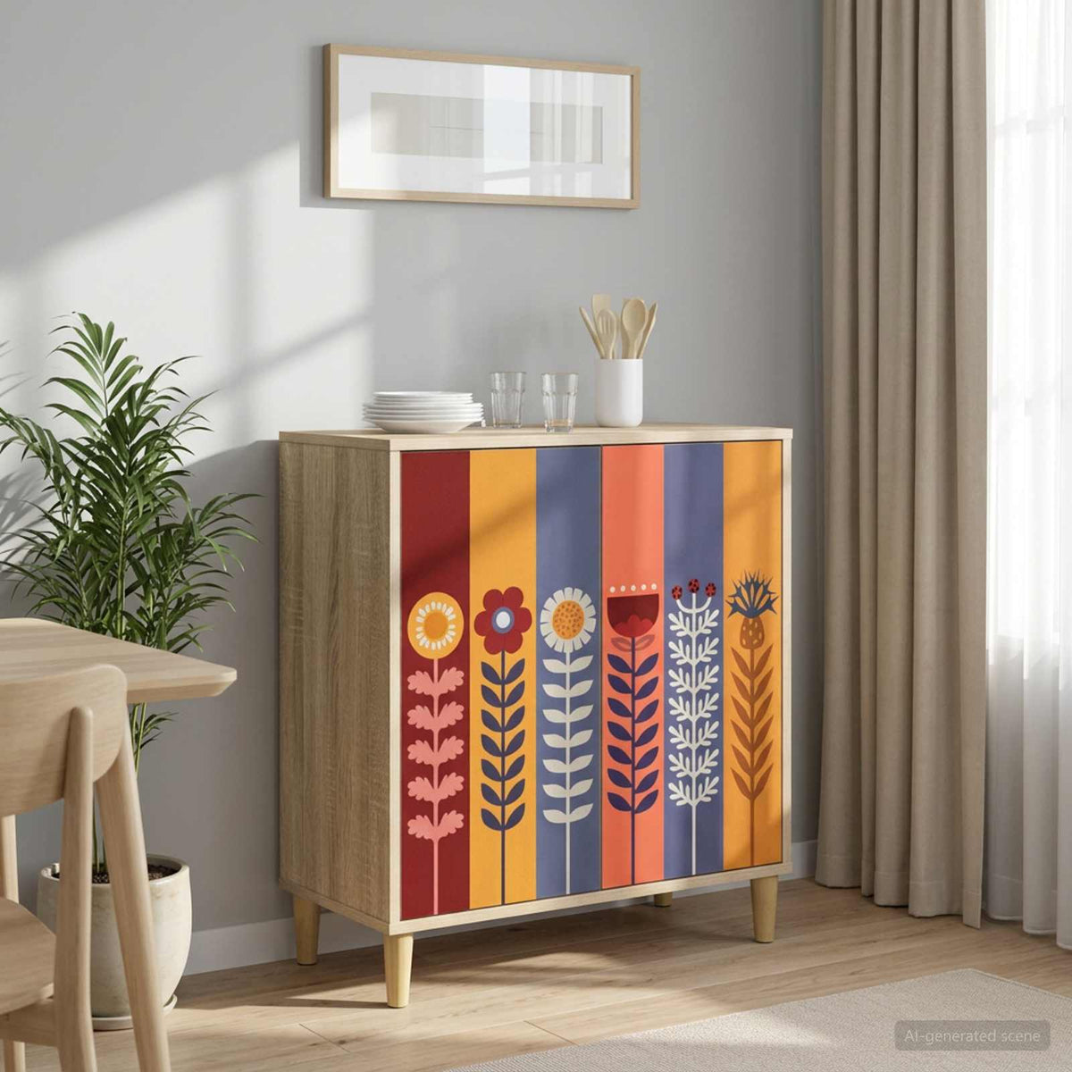 Dressoir ESSEN Sonoma 69 x 33 x 75 cm Bewerkt hout is nu te koop bij PeponiXL, paradijselijk wonen!