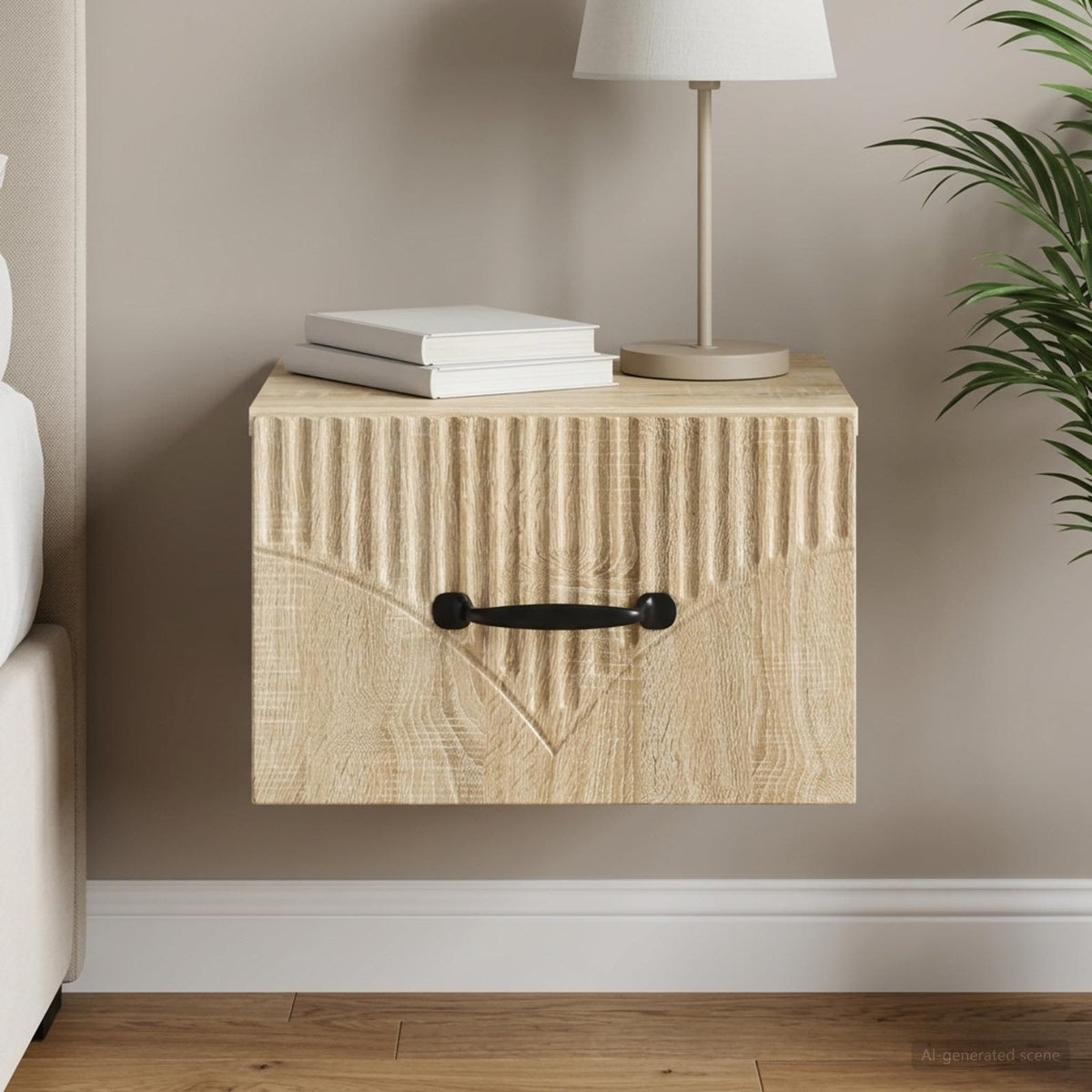 Wandbeugel Bedkast Sonoma Eiken 34,5 x 33 x 20 cm Bewerkt hout is nu te koop bij PeponiXL, paradijselijk wonen!