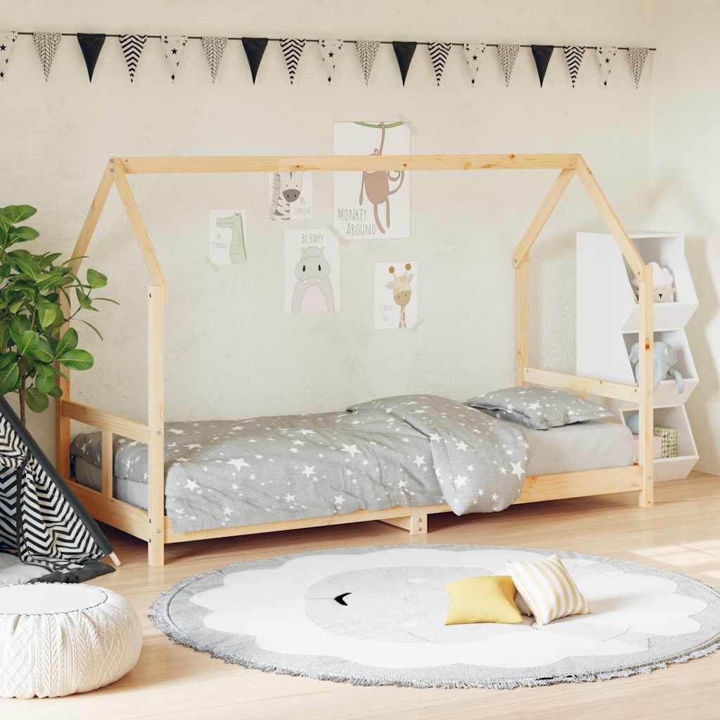 Kinderbedframe 80x200 cm massief grenenhout is nu te koop bij PeponiXL, paradijselijk wonen!