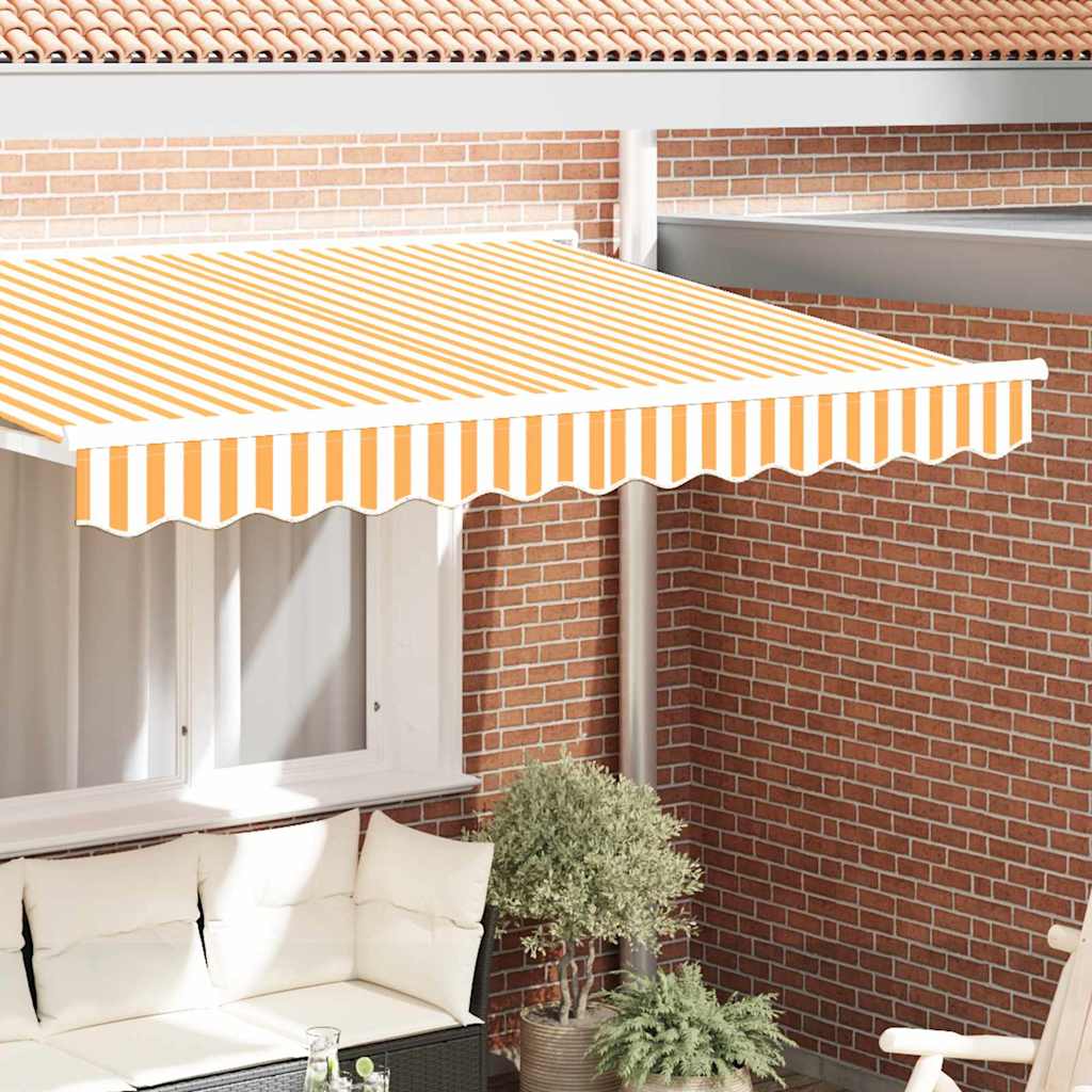 Vervangende markies volant Geel en Wit 2,5 m Polyester is nu te koop bij PeponiXL, paradijselijk wonen!