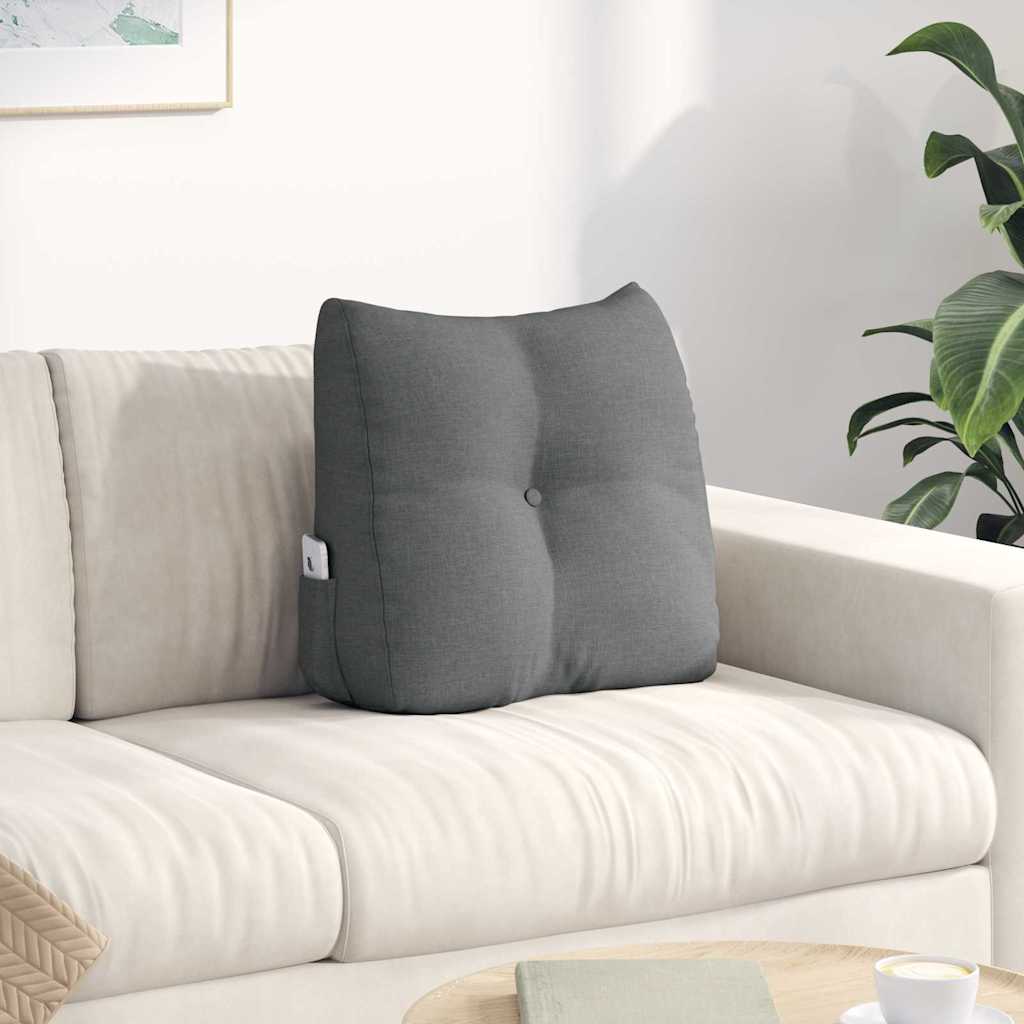 Rugkussen Donkergrijs 45 x 24 x 50 cm Stof is nu te koop bij PeponiXL, paradijselijk wonen!