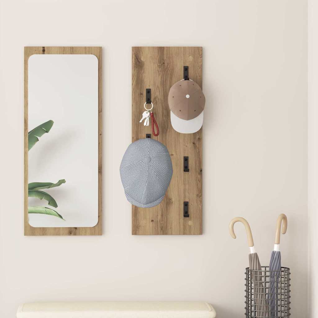 Wandgemonteerde kapstok Artisan Eiken 30 x 1,5 x 80 cm is nu te koop bij PeponiXL, paradijselijk wonen!