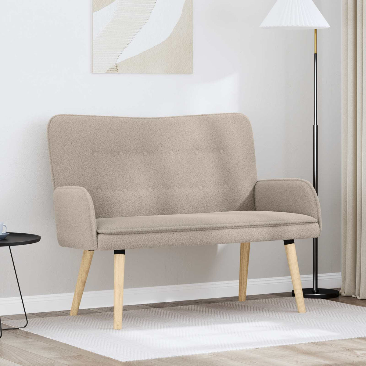 2-Zits Sofa Lichtgrijs 115 x 61 x 87 cm Bouclé is nu te koop bij PeponiXL, paradijselijk wonen!