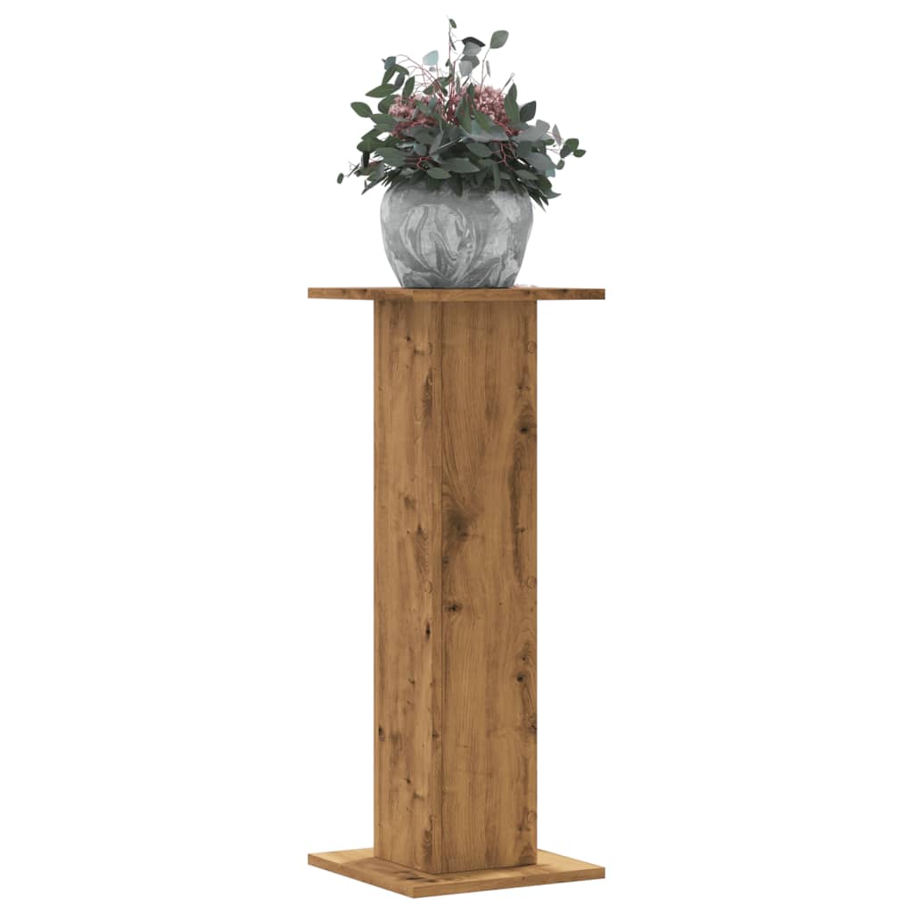 Plantenstandaards 2 st 30x30x80 cm hout artisanaal eiken is nu te koop bij PeponiXL, paradijselijk wonen!