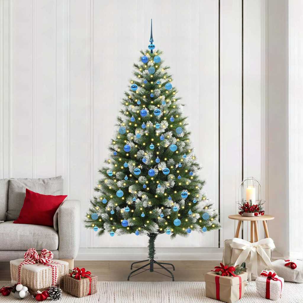 Kunstmatige scharnierkerstboom met bedekte sneeuw 210 cm is nu te koop bij PeponiXL, paradijselijk wonen!