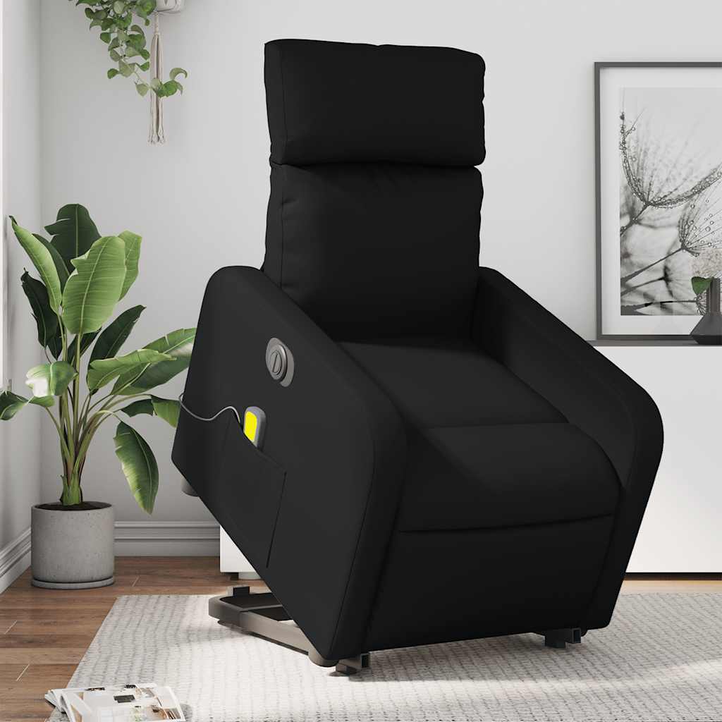 Sta-op-massagestoel elektrisch kunstleer zwart is nu te koop bij PeponiXL, paradijselijk wonen!