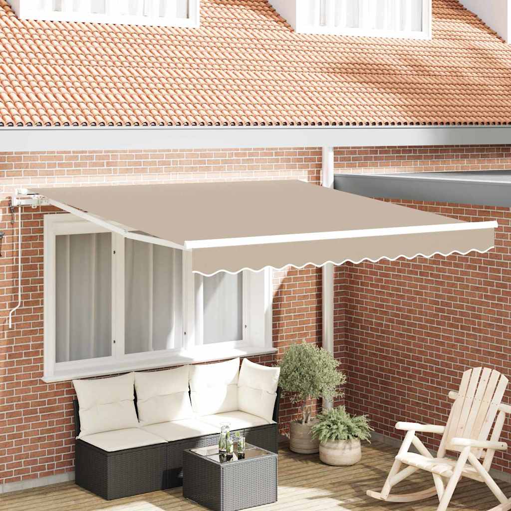 Elektrisch Uittrekbaar Zonnescherm Beige 350 x 250 cm is nu te koop bij PeponiXL, paradijselijk wonen!