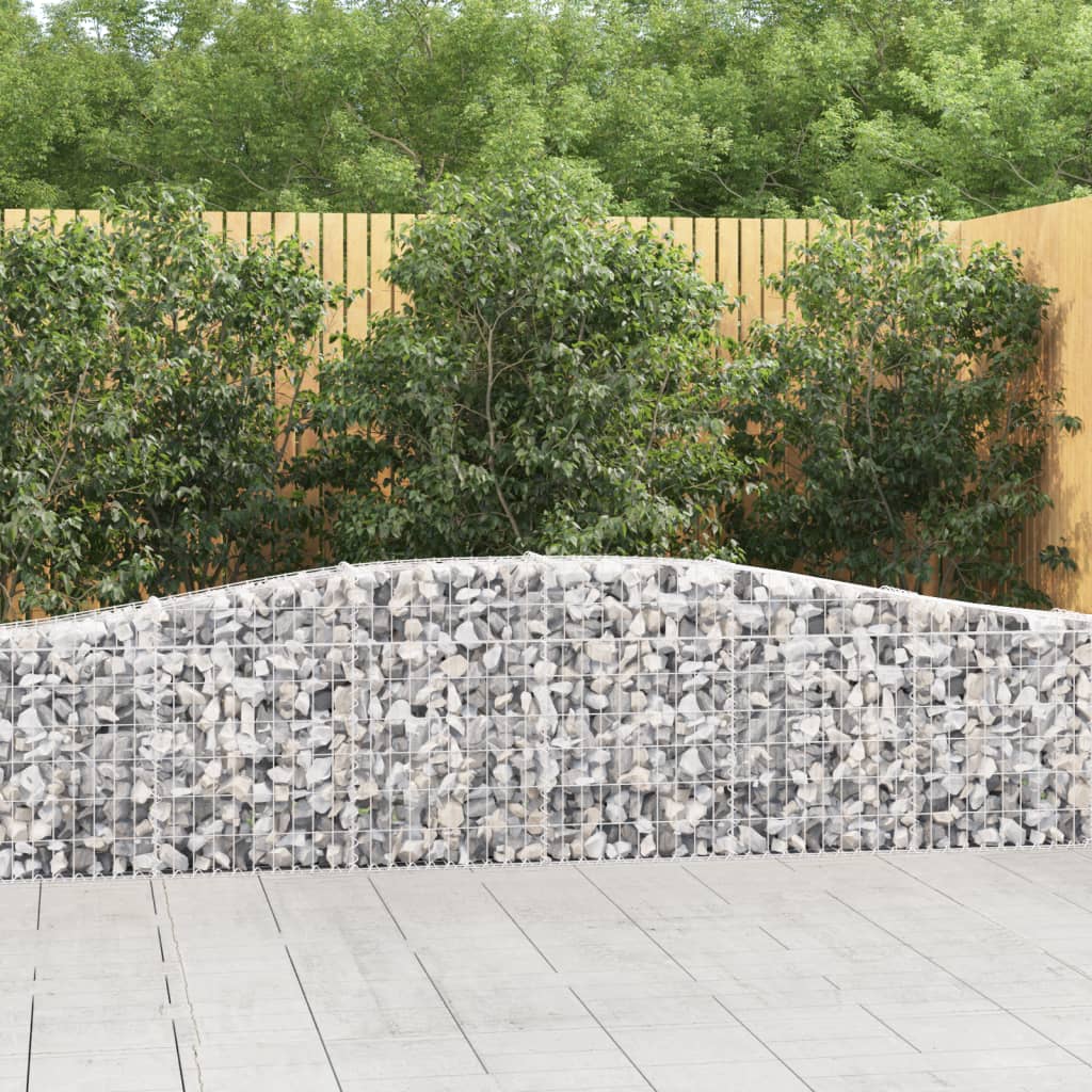 Schanskorven 6 st gewelfd 400x30x60/80 cm ijzer is nu te koop bij PeponiXL, paradijselijk wonen!