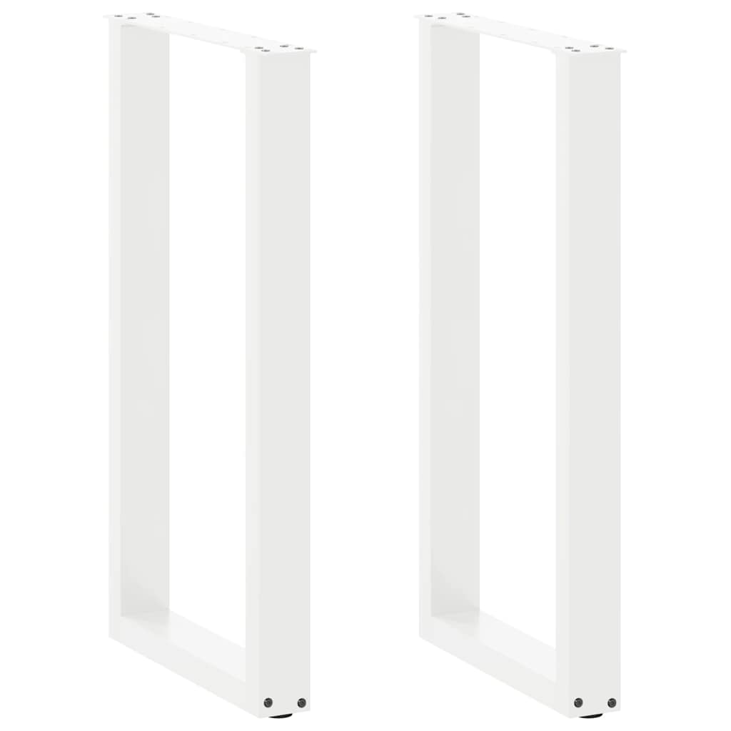 Bartafelpoten 2 st U-vormig 50x(90-91)cm staal wit is nu te koop bij PeponiXL, paradijselijk wonen!