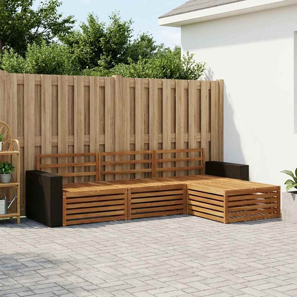 Buiten bankenset 5 pcs Massief Acaciahout is nu te koop bij PeponiXL, paradijselijk wonen!
