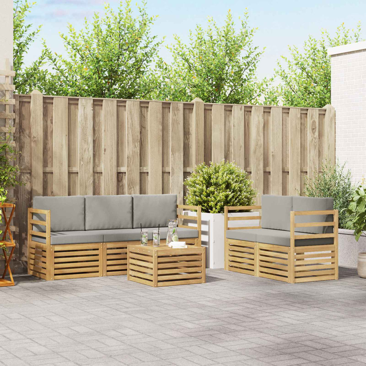 Sofa-Sets Massief Acaciahout is nu te koop bij PeponiXL, paradijselijk wonen!