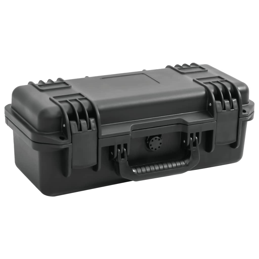 Flightcase draagbaar 46,5x21,5x17,5 cm PP zwart is nu te koop bij PeponiXL, paradijselijk wonen!