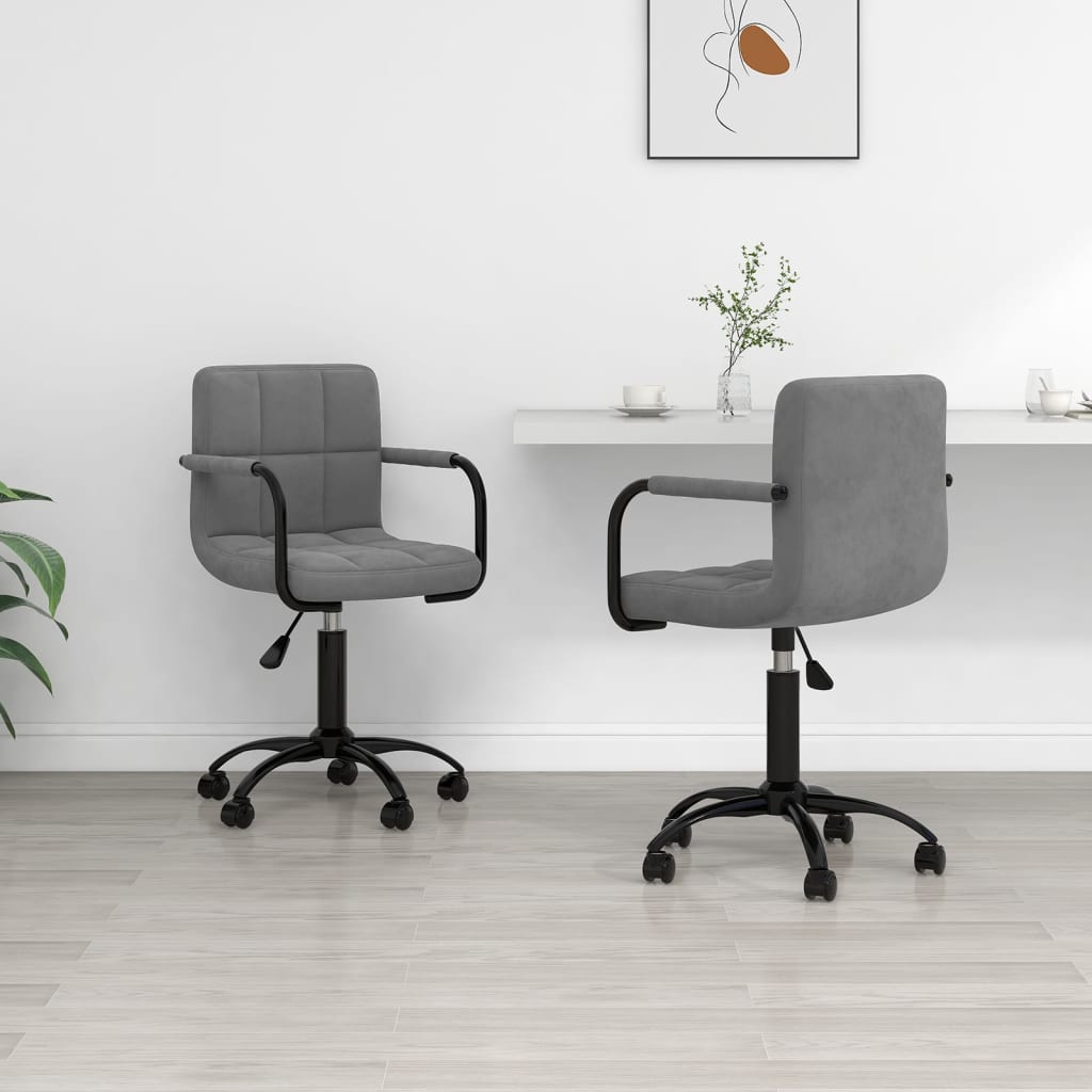 Eetkamerstoelen draaibaar 2 st fluweel donkergrijs is nu te koop bij PeponiXL, paradijselijk wonen!