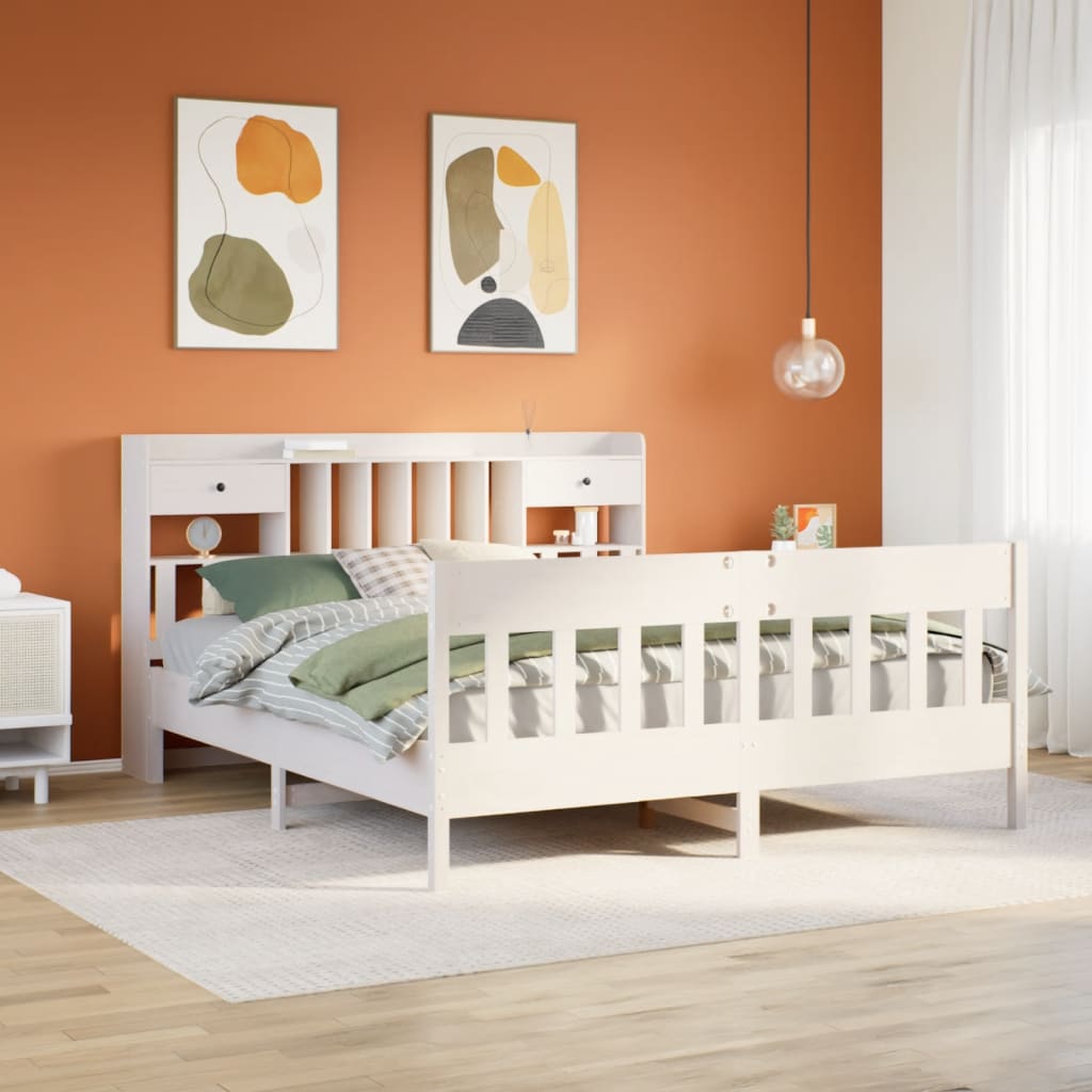 Bedframe zonder matras massief grenenhout wit 180x200 cm is nu te koop bij PeponiXL, paradijselijk wonen!
