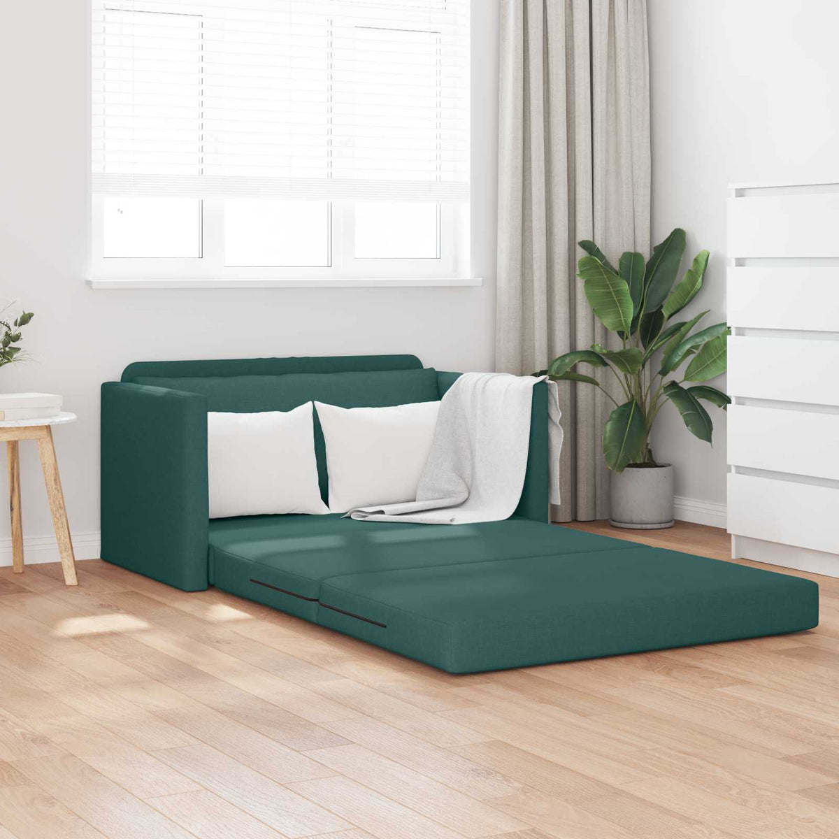 Slaapbank 110cm Donkergroen Stof is nu te koop bij PeponiXL, paradijselijk wonen!