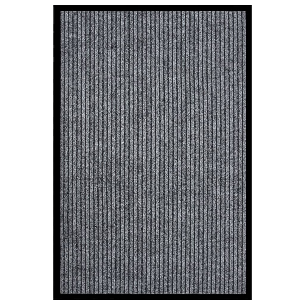 Deurmat 80x120 cm gestreept grijs is nu te koop bij PeponiXL, paradijselijk wonen!