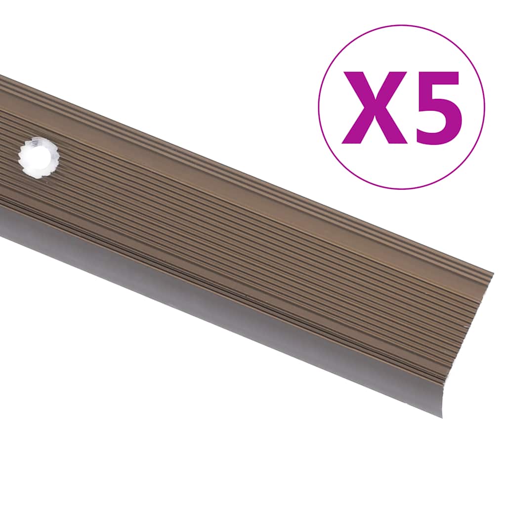 Trapneuzen L-vormig 5 st 100 cm aluminium bruin is nu te koop bij PeponiXL, paradijselijk wonen!