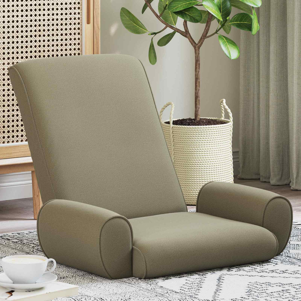 Vloerstoel Kaki 68 x 51 x 56 cm Grove Fluweel is nu te koop bij PeponiXL, paradijselijk wonen!